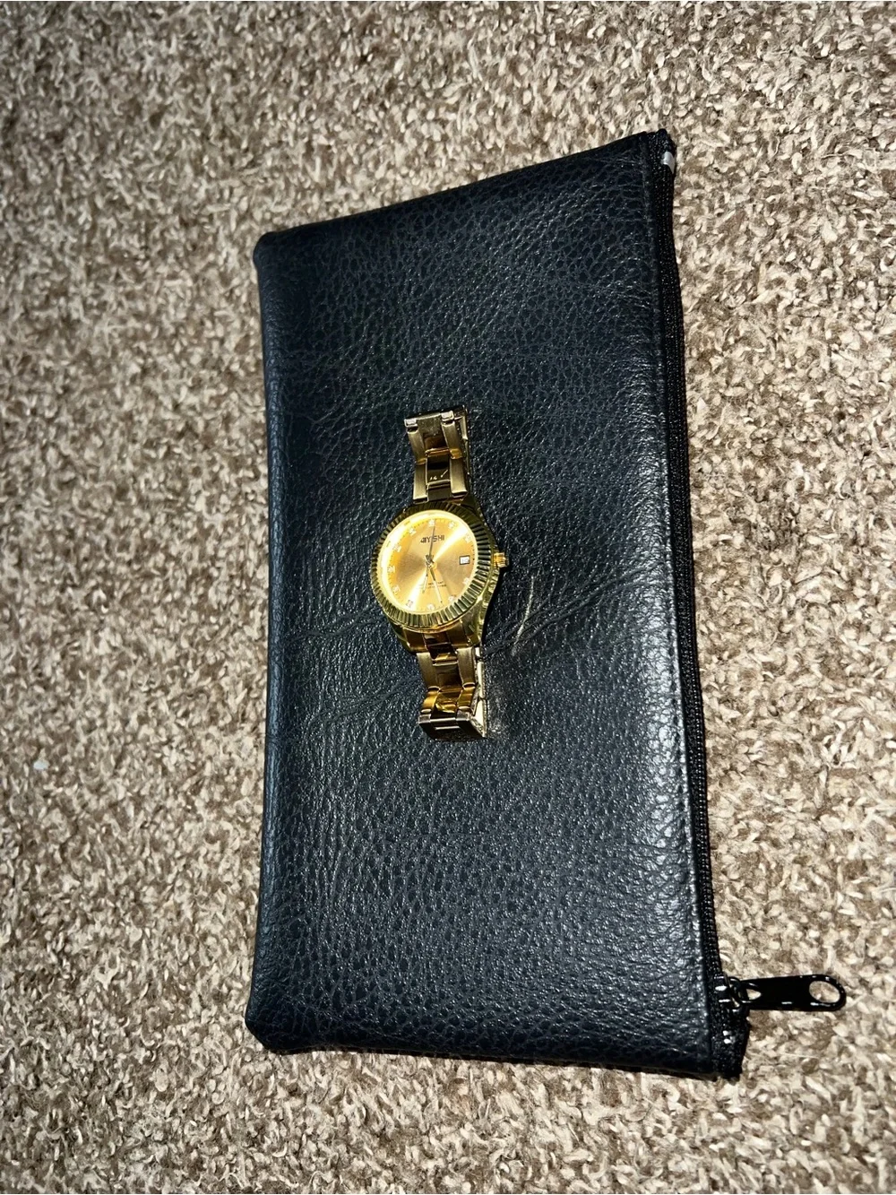 AIYSHI Vintage OG Gold Lab Diamond Stainless Steel Watch